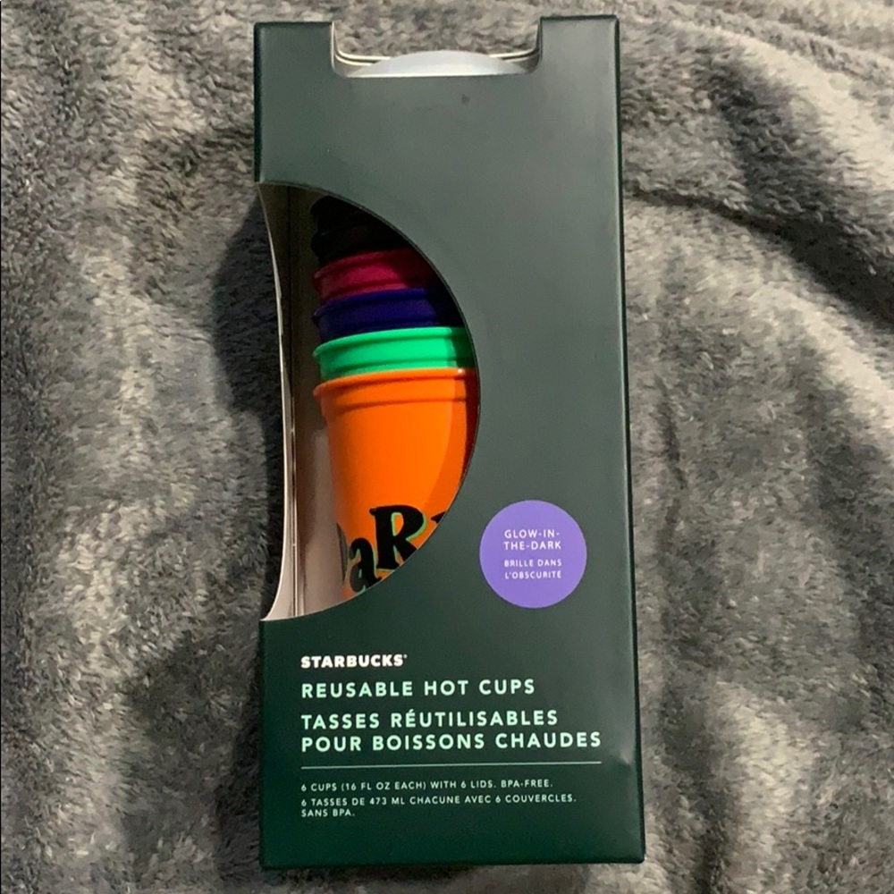 Starbucks glow in the dark reusable hot cups